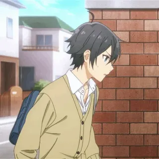 🌚 Anime, Horimiya, Estudiante, Escuela, Personaje, Animación telegram sticker