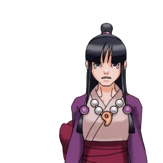 😢 Maya Fey Ace Attorney Maya Fey, Ace Attorney, anime, character, video game telegram sticker