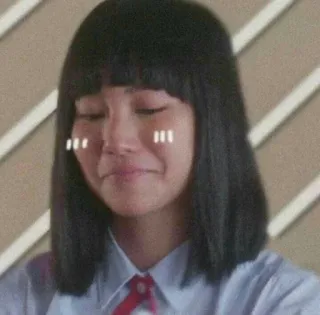 🤰 asiatique, pleurer, triste, fille, ado, mignon telegram sticker