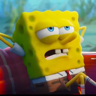 🐙 Spongebob spongebob squarepants, cartoon, character, funny, yellow, expression telegram sticker