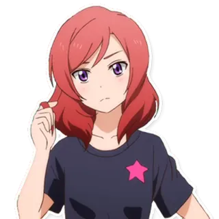 😎 Anime, Desenho animado, Personagem, Garota, Estrela rosa telegram sticker