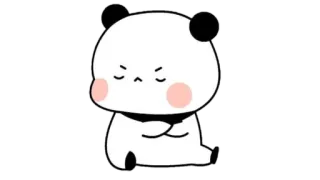 🍩 Panda, Niedlich, Tier, Cartoon, Sticker telegram sticker