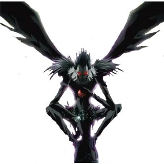 👹 Ryuk Death Note Anime, Death Note, Ryuk, Shinigami, Horror, Soprannaturale telegram sticker