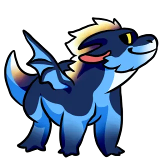 😏 dragon, fantasy, cartoon, cute, animal, mythical creature whatsapp sticker
