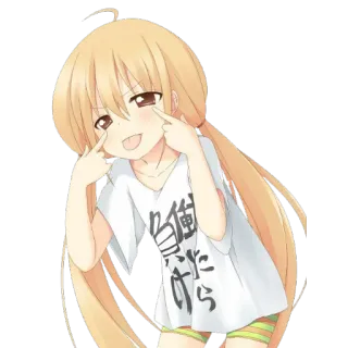 😜 急便だよ Аниме, Девушка, Мило, Весёлый, Мультфильм, Иллюстрация whatsapp sticker
