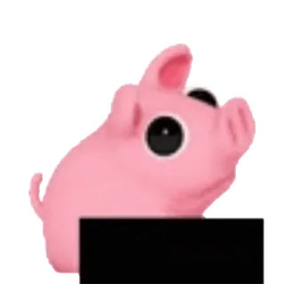 🔞 돼지, 동물, 분홍색, 귀여운, 만화 whatsapp sticker