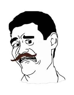 🤒 Meme, Rosto, Expressão, Engraçado, Meme da Internet, Trollface telegram sticker