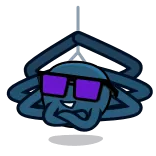 😎 dibujo animado, personaje, gafas, guay, divertido, calamar telegram sticker
