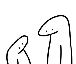 😑 Cartoon, Minimalistisch, Strichmännchen, Figur telegram sticker