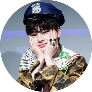 😊 person, hat, mickey mouse, ring, smile, portrait telegram sticker