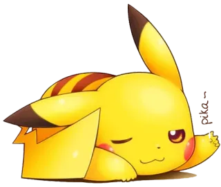 💤 Pikachu pokemon, pikachu, dibujos animados, lindo, acostado telegram sticker