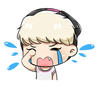 😭 płacz, smutny, łzy, emocje, kreskówka, postać, wyraz whatsapp sticker