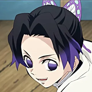 😏 Shinobu Kocho Demon Slayer 애니메이션, 귀멸의 칼날, 코쵸우 시노부, 나비, 만화 telegram sticker