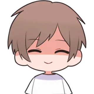 ☺️ 애니메이션, 만화, 귀여운, 웃는, 소년 telegram sticker