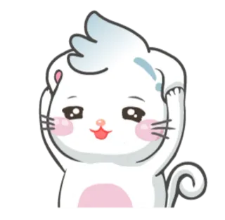 🙉 cat, cute, animal, kawaii, sticker, cartoon telegram sticker