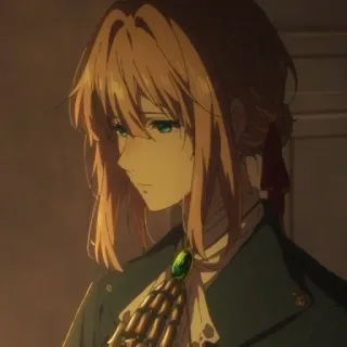 ✨ Violet Evergarden anime, violet evergarden, personaggio, animato, triste telegram sticker
