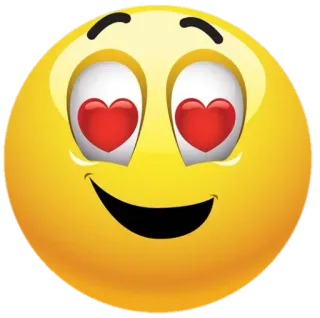 😍 Emoji, Cinta, Hati, Wajah, Senang, Kasih sayang telegram sticker