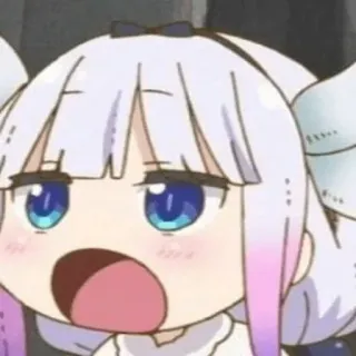🤪 Kanna Kamui Miss Kobayashi's Dragon Maid kanna kamui, anime, chibi, dragon maid, kawaii, imut, lucu telegram sticker