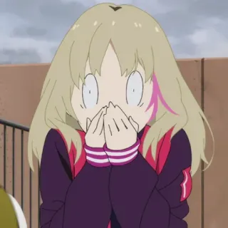 😱 Anime, Schockiert, Cartoon, Überrascht, Mädchen, Figur telegram sticker