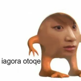 🍊 iagora otoqe ミーム, 面白い, 奇妙, インターネット, 卵, 顔 telegram sticker