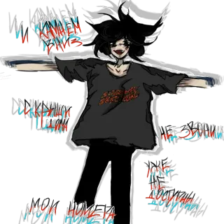 🪨 Kill Em All
Fallen Roses Эмо, Дерзкий, Жестокий, Темный, Аниме whatsapp sticker