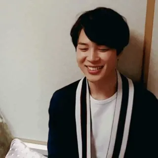 🎫 Jimin K-pop, zanger, beroemdheid, BTS, Koreaans, glimlach, muziek, idool telegram sticker