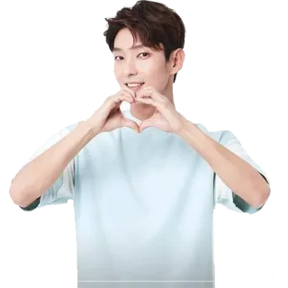 ❤️ person, man, heart gesture, asian telegram sticker