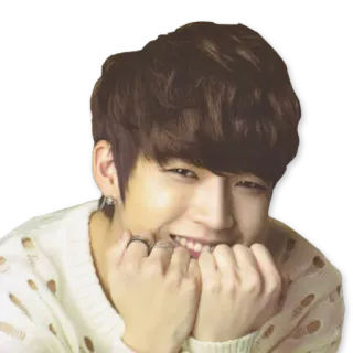 😇 사람, 미소, 귀여운, 남성, 인물사진 telegram sticker