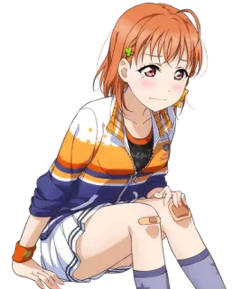 🤕 Anime, Garota, Bandagem, Ferido/a, Fofo/a whatsapp sticker