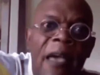 🌟 Samuel L. Jackson Сэмюэл Л. Джексон, Актер, Знаменитость, Мем, Портрет, Выражение whatsapp sticker