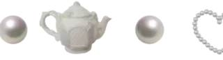 🤩 perle, collana, tazza da tè, bianco, gioielli telegram sticker