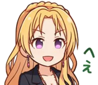 😃 へえ Anime, Garota, Mangá, Loira, Fofa whatsapp sticker