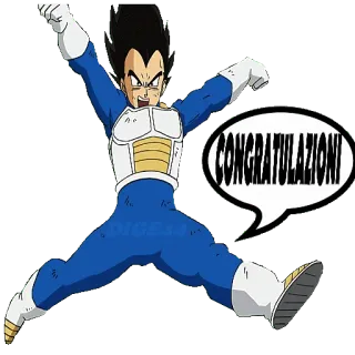 🤵 Vegeta Dragon Ball CONGRATULAZIONI! Vegeta, Dragon Ball, congratulations, celebration, anime telegram sticker