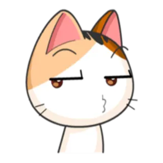 😑 gato, desenho animado, animal, adesivo telegram sticker