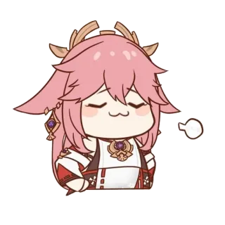 🌟 Yae Miko Genshin Impact yae miko, genshin impact, anime, video game, imut, stiker telegram sticker