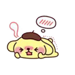 😖 Pompompurin pompompurin, sanrio, kawaii, lindo, perro, dibujos animados whatsapp sticker