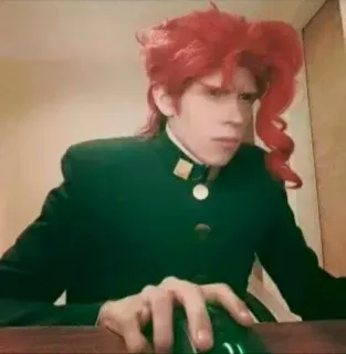 🖥 Kakyoin Noriaki JoJo's Bizarre Adventure Kakyoin, Cosplay, Anime, JoJo's Bizarre Adventure, Charakter, Manga telegram sticker