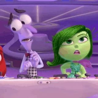 🤖 Disgust Inside Out disgusto, inside out, Pixar, personaggio, verde, film telegram sticker