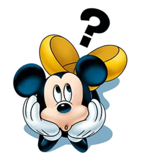 ❓ Mickey Mouse cartone animato, topo, personaggio, Disney, Mickey telegram sticker