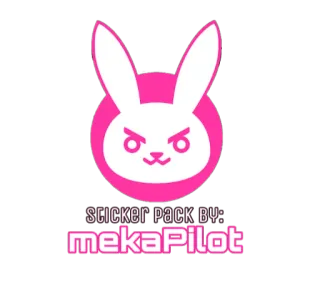 💗 sticker pack by: mekaPilot stiker, kelinci, merah muda, mekaPilot telegram sticker