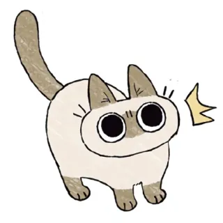 ❗️ cat, animal, sticker, cute, cartoon, illustration telegram sticker