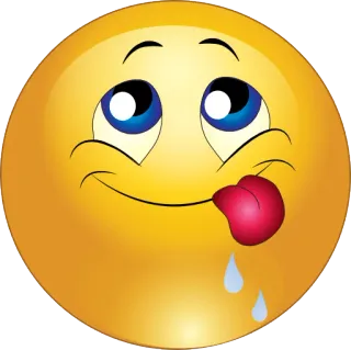 😋 Emoji, Cara, Hambriento, Lujurioso, Lengua telegram sticker