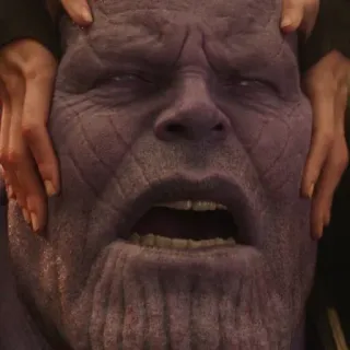 💜 Thanos Avengers movie, character, superhero, villain, marvel, purple telegram sticker