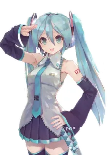 ❕ Hatsune Miku 01 Hatsune Miku, Anime, Vocaloid, Personaje, Lindo, Pelo Azul telegram sticker