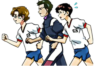 🏃‍♂️ anime, running, exercise, cartoon, youth telegram sticker