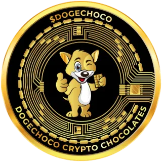 😁 $DOGECHOCO DOGECHOCO CRYPTO CHOCOLATES pies, czekolada, kryptowaluta, Dogecoin, mem, moneta, waluta cyfrowa, doge telegram sticker