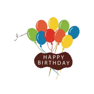 🎉 HAPPY BIRTHDAY globos, feliz cumpleaños, cumpleaños, celebración, fiesta, saludo whatsapp sticker