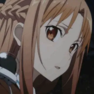 🧡 Asuna Yuuki Sword Art Online アニメ, 女の子, ポートレート, アニメーション, キャラクター telegram sticker