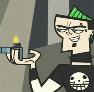 😅 Duncan Total Drama мультфильм, Дункан, Total Drama, зажигалка, персонаж telegram sticker