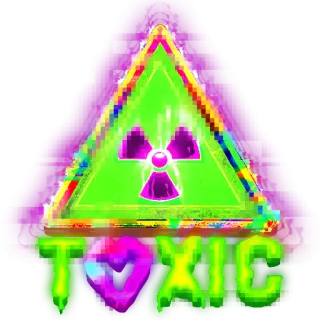 ☢️ TOXIC toxic, warning, hazard, radioactive, radiation, danger telegram sticker
